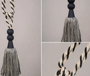 Attaches de rideaux modernes en bois de coton, 4 couleurs, attaches de rideaux, attaches de draperies, attaches de voiles, décoration - Product Image 4