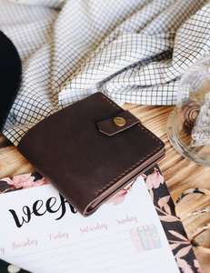 Cartera de cuero genuino de longitud corta con ranuras para tarjetas de bloqueo RFID Producto BIFOLD auténtico para titulares de tarjetas de efectivo - Product Image 5