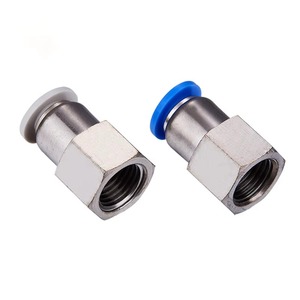 ข้อต่อนิวเมติกข้อต่อท่ออากาศตัวผู้ข้อต่อตรงผ่านช่องเสียบแบบบล็อคลม - Product Image 4