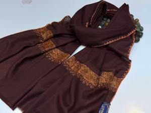 Warm Stylish Winter Women's <b>Pashmina</b> Wool Shawl Inspired Kashmiri Design Intricate Embroidery Breathable Solid Polyester - Product Image 2