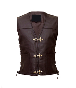 เสื้อกั๊กหนังแท้สำหรับผู้ชายไซส์ใหญ่ แฟชั่นคุณภาพพรีเมียม กันน้ำ ระบายอากาศ กันลม ป้องกันรังสียูวี - Product Image 6