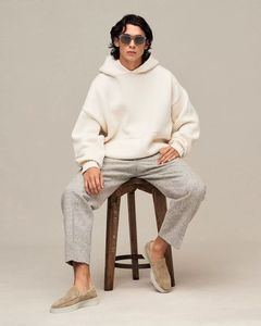 Sweat-shirt à capuche en molleton pour homme en coton 100% lourd personnalisé, coupe régulière, séchage rapide, respirant - Product Image 2