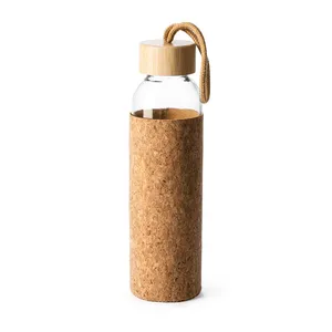 Bottiglia d'Acqua Ecologica in Vetro e Sughero dall'Asia, Accessori per Bevande Verdi - Product Image 1