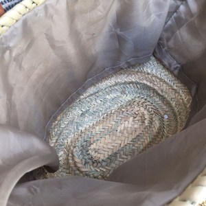 Sac fourre-tout en paille noir et or à sequins avec poignée en cuir, ouverture supérieure, style bohème marocain, pour l'été et le printemps, sac de plage unisexe - Product Image 5