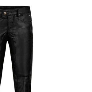 Pantalones Casuales de Lona y Cuero de Diseño Nuevo y Moderno con Bolsillo Lateral, Cintura Elástica, Corte Recto, Precio Bajo - Product Image 3