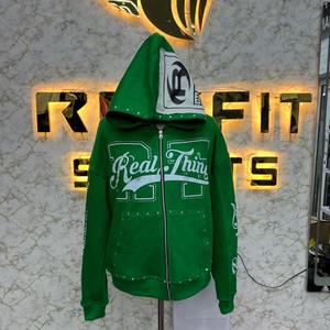 Sudadera con Capucha y Cremallera de Fabricación Propia a Bajo Precio, Sudadera con Estampado Puff, Sudadera con Capucha para Hombre a Precio Económico - Product Image 6