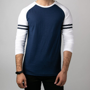 <b>High</b> Quality Fashion shirts Wholesale 100% Cotton T-shirt for men O-<b>Neck</b> Full Sleeve Custom Logo Anti-Pilling Ringer Fit <b>Tshirts</b> - Product Image 4
