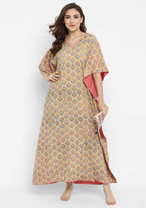 Women's European Style Latest Collection Kaftan Maxi Three-Quarter Sleeve <b>Summer</b> Casual Wear Woven Cloth Floor Length Long <b>Dress</b> - Product Image 4