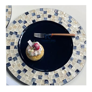 Bandeja de concha Natural redonda de lujo para pastel, accesorio decorativo de nácar de alta calidad, hecho a mano, colorido, novedad, gran oferta - Product Image 2