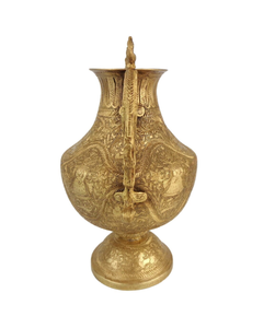 Vase à fleurs fantaisie et luxueux en aluminium moulé, de haute qualité, gaufré, décoration d'intérieur et occasions pour mariage et Pâques - Product Image 5