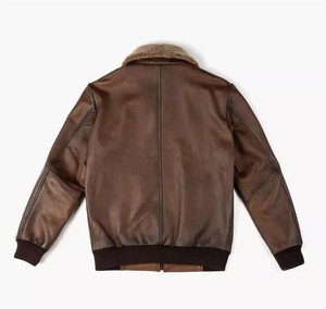 Veste en cuir de peau de vache véritable de haute qualité usine directe grande taille fermeture éclair respirant hiver mode manteau pour hommes - Product Image 6