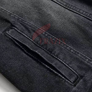 Col rabattu hommes veste en jean grande taille veste en jean utilisation extérieure hommes jean veste d'hiver - Product Image 4