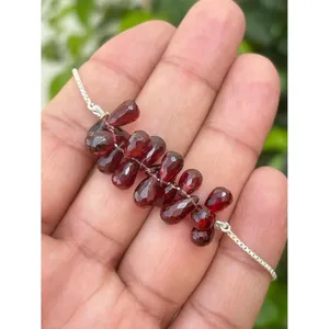 Pulsera de Plata 925 con Forma de Corazón, con Perlas de Agua Dulce, Circonitas, Diamantes y Granates, Cadena con Cuentas, Regalo Religioso de Moda para Compromiso - Product Image 2