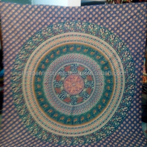 Camino de Mesa con Estampado de Mandala India Roja, Hecho a Mano, Decorativo, Rectangular, Redondo, para Colgar en la Pared, Tapiz, Alfombra de Yoga Hippie - Product Image 2