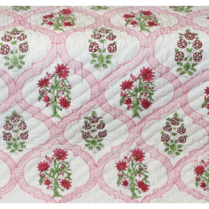 Edredón estampado de bloque de mano diseñador 100% Material de algodón sábana patrón de flores para decoración de ropa de cama Razai y edredón - Product Image 3