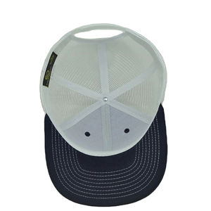 Injae Viña Vietnam Sombreros Fábrica Custom Azul oscuro/Blanco Sombreros de camionero en blanco Promoción Precio barato Gorra Snapback - Product Image 3