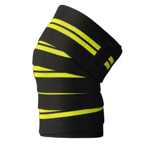 Wholesale Unisex Elastic <b>Knee</b> Wraps High Quality Neoprene Rubber Wrap Top Selling Fitness Powerlifting Equipment Custom Logo - Product Image 1