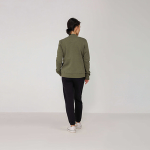 เสื้อแจ็คเก็ตบอมเบอร์ผู้หญิงแบบยาว สีพื้น สำหรับฤดูหนาว แบรนด์ส่วนตัว สวมใส่สบาย ระบายอากาศได้ดี เหมาะสำหรับกิจกรรมกลางแจ้ง ราคาดีที่สุด - Product Image 4