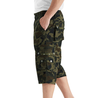 Pantalones Cortos Largos Casuales para Hombre, con Cinturón, Camuflaje Verde, Ecológicos, Transpirables, con Logotipo Personalizado, Venta Caliente