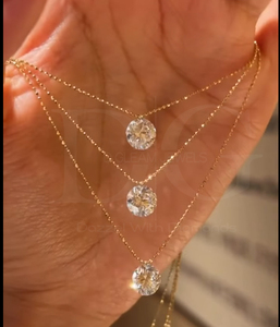 Collar de Cadena con Eslabones de Moda Cristiana, con Diamantes Cultivados en Laboratorio de 1.00 Quilates en Oro de 14K, Colección Dance Me - Product Image 4