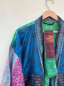 Kimono de seda crepé, bata de maternidad, vestido de gasa, ropa de salón, ropa de dormir larga, bata Hippie, verano, otoño, primavera, estilo informal, tamaño libre - Product Image 4