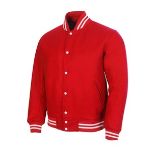 เสื้อแจ็คเก็ตหนังมีตัวอักษรแต่งด้วยผ้าขนสัตว์มีแผ่นปะแบบพรีเมียม - Product Image 3