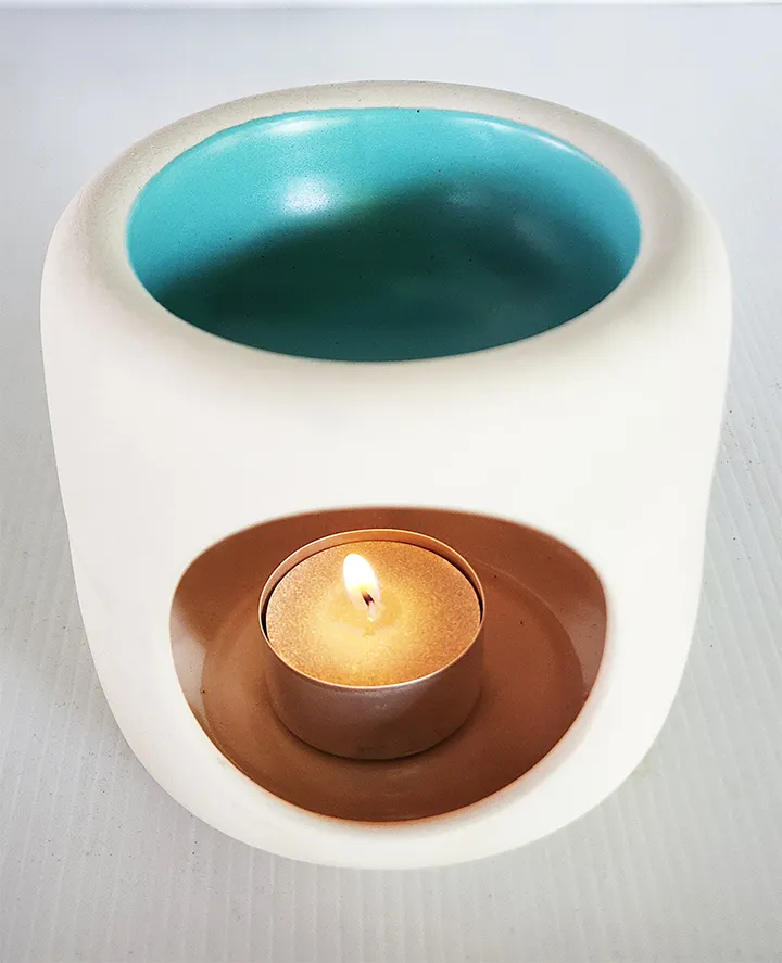 Home Decor Keramik ätherisches Öl wärmer Weihrauch brenner Hohl kerzenhalter Diffusor Farbe glasiert