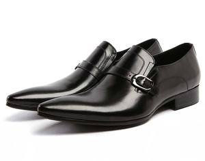 Chaussures en cuir respirantes avec talon rembourré et semelle souple, chaussures de mode pour hommes, chaussures décontractées - Product Image 3