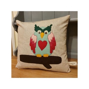 Sólido Durable algodón búho bordado Mar Mediterráneo geométrico cuadrado almohada hecha a mano hogar decorativo tiro cojín Hotel - Product Image 2