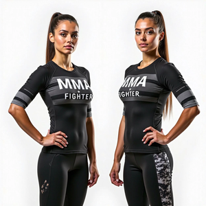 Custom Rash Guard MMA Brazilian jiu jitsu camisa de compresión sublimada Anti UV manga larga Jiu Jitsu Kimono de Jiu Jitsu - Product Image 2