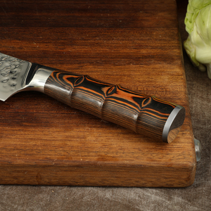Couteau de chef en acier inoxydable Pakka, manche en bois, couteau de cuisine en forme de bambou, service OEM ODM personnalisé de qualité supérieure, vente en gros - Product Image 4