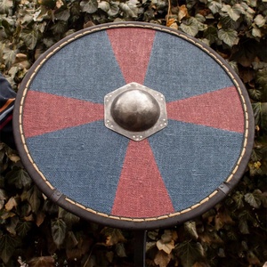 JEXMOO Bouclier Viking artisanal de 24 pouces en bois et acier à haute teneur en carbone, design de la tige centrale, avec support de personnalisation et de compatibilité - Product Image 3