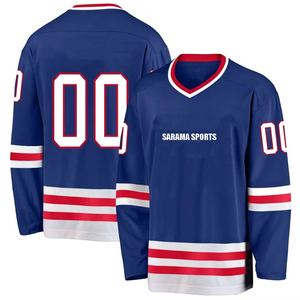 Maillot de hockey de couleur personnalisée pour vêtements de sport avec numéro 100% Maillot de hockey sur glace imprimé personnalisé respirant en polyester - Product Image 2