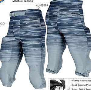 Pantalons de football américain personnalisables OEM 2026, 100 % polyester respirant, grande taille, haute qualité, service ODM - Product Image 2