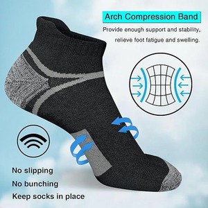 3 pares de calcetines de talla grande para hombre con suela de toalla suave, calcetines gruesos resistentes al desgaste para deportes al aire libre, senderismo, calcetines tobilleros - Product Image 1