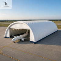 TESSLANE Hangar Gonflable pour Avions, Tente Portable en PVC, Abri de Stockage en Arche pour Entretien Aéroportuaire