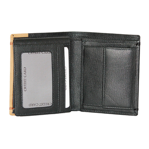 กระเป๋าสตางค์หนังแท้พรีเมี่ยมสำหรับผู้ชายพร้อมฝาปิดเปิดและงานปัก/ประดับโซ่ส่งตรงจากโรงงาน - Product Image 1