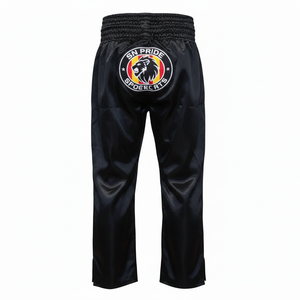 Pantalon de jogging décontracté en toile personnalisé avec logo pour hommes - Idéal entraînement de kickboxing, finition délavée, séchage rapide et respirant - Product Image 5