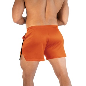 Alta calidad sólido secado rápido GymWear ropa de trabajo algodón/poliéster dolor Color cordón hombres Fitness Shorts - Product Image 3