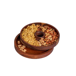 Plateau en bois écologique fait à la main en forme de lanterne pour fruits secs collations Desserts ustensiles de cuisine article cadeau motif floral pour la restauration - Product Image 4