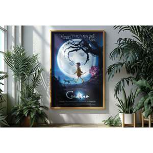 Affiche du film Coraline, design moderne, en papier, pour usage mural - Qu'importe combien tu es courageux, plus tu seras... - Product Image 2