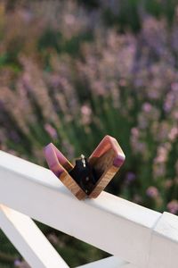 EYEWEAR HECHO A MANO Venta al por mayor Propuesta de Compromiso Boda Único Doble Ranura Madera y Resina Joyería Anillo Caja - Product Image 3