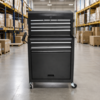 Armoire à outils roulante en acier SPCC robuste à 8 tiroirs, avec roues verrouillables, poignée ergonomique, design moderne pour garage et atelier