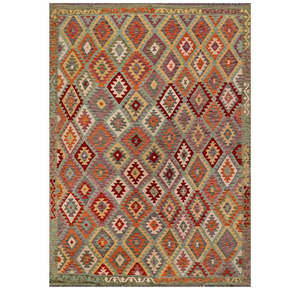 Alfombra Kilim de Maimana, Afganistán, 349 x 248 cm, Alfombras y Juegos de Alfombras - Product Image 1