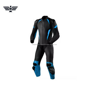 Nouvelle arrivée Combinaison de course moto unisexe haut de gamme personnalisée, une pièce, en cuir/Cordura, protection CE, imperméable - Product Image 6