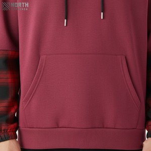 เสื้อฮู้ดสวมหัวแขนยาวลำลองสำหรับผู้ชาย, เสื้อคอกลมถักลายเรขาคณิตโพลีเอสเตอร์สำหรับฤดูใบไม้ร่วง - Product Image 5