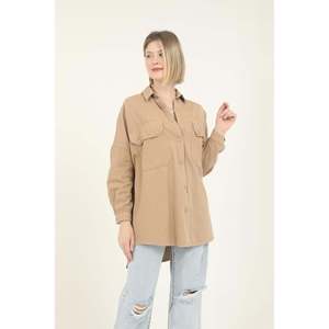 Camisa con Bolsillo Camel - Camel - Product Image 2