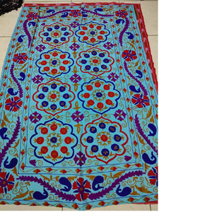 Suzani-cama bordada, extensible en un amplio surtido de colores de verano, ideal en tamaño de 60x90 pulgadas, ideal para reventa por tiendas en casa - Product Image 1