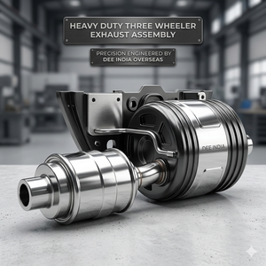 Conjunto de Silenciador de Escape para Vehículos de Tres Ruedas |   Silenciador de Alta Resistencia para Auto Rickshaw |   Repuesto OEM - Product Image 3