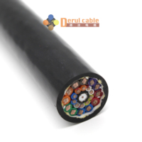 Câble coaxial en cuivre DERUL DL-37334 pour application robotique CCTV IBAK, caméra d'inspection des canalisations, 9x0,15 mm, gaine PUR, isolation PE